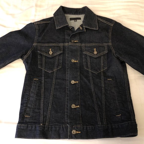 Uniqlo | Jackets & Coats | Uniqlo Dark Denim Jacket Size S | Poshmark